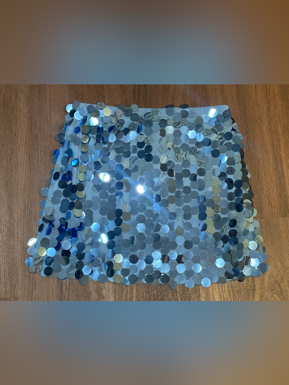 Barbie Elle Woods Blue Sequin Mini Skirt NWT Sparkle Party Harry Styles - Picture 8 of 9